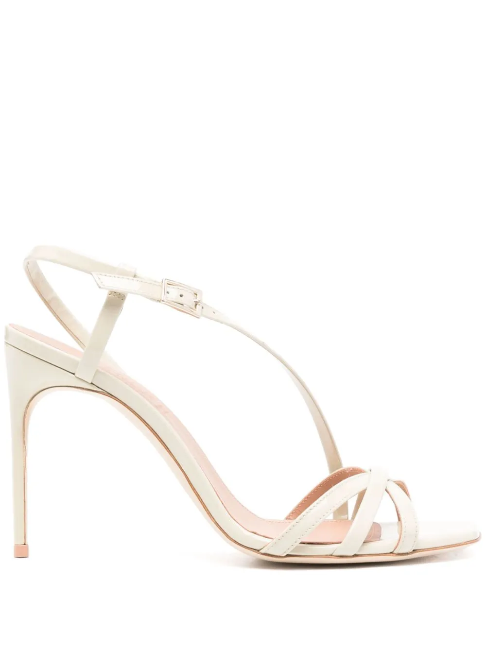 Philosophy Di Lorenzo Serafini 100mm patent-leather sandals - Neutrals