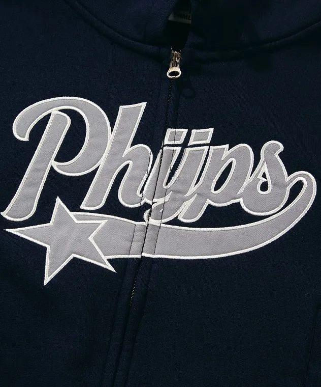 Phyps Department  |Long Sleeves Logo Cropped Tops Hoodies & Sweatshirts