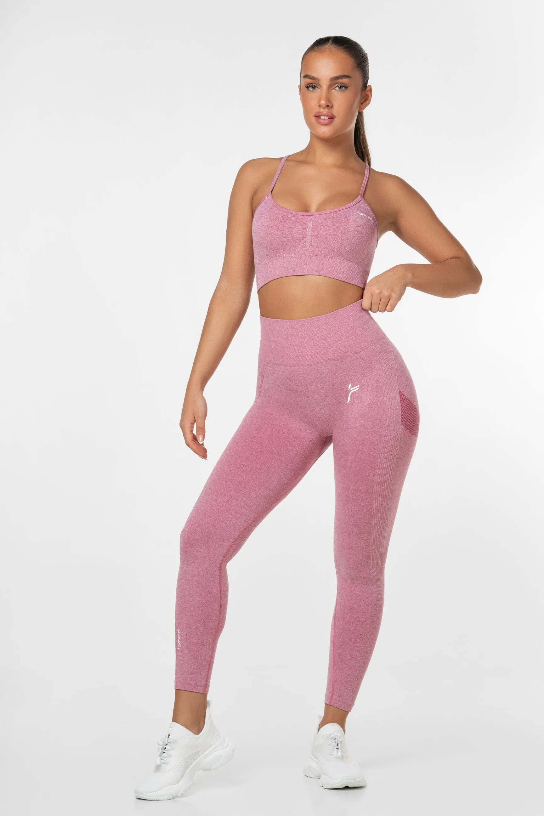 Pink Peachy Scrunch Leggings