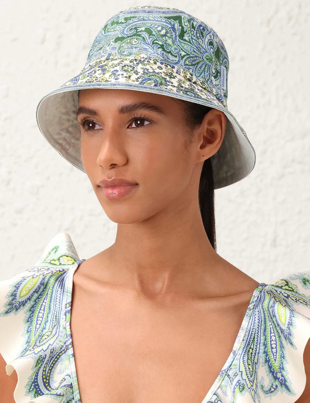 Printed Canvas Bucket Hat