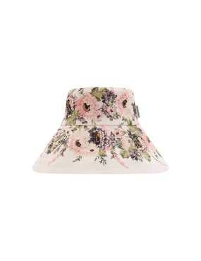 Printed Long Brim Bucket Hat