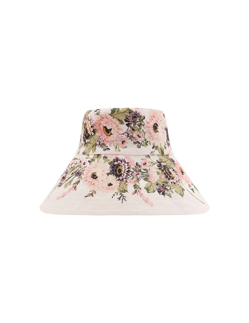 Printed Long Brim Bucket Hat