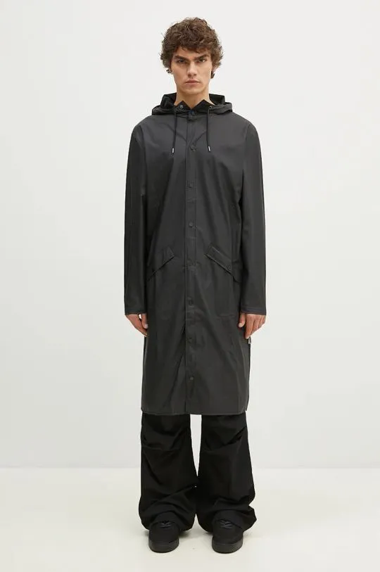 Rains jacket 18360 Longer Jacket black color