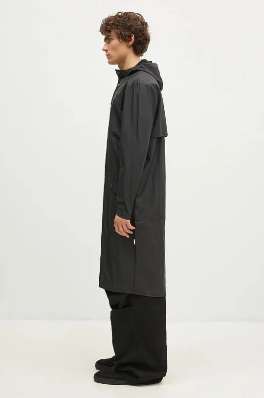 Rains jacket 18360 Longer Jacket black color