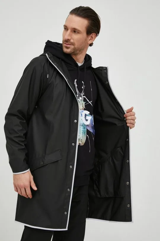 Rains jacket 18540 Long Jacket Reflective black color