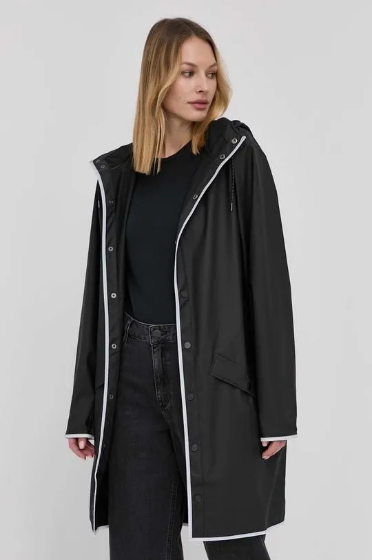 Rains jacket 18540 Long Jacket Reflective black color