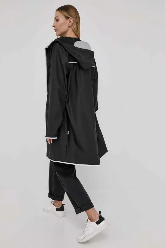 Rains jacket 18540 Long Jacket Reflective black color