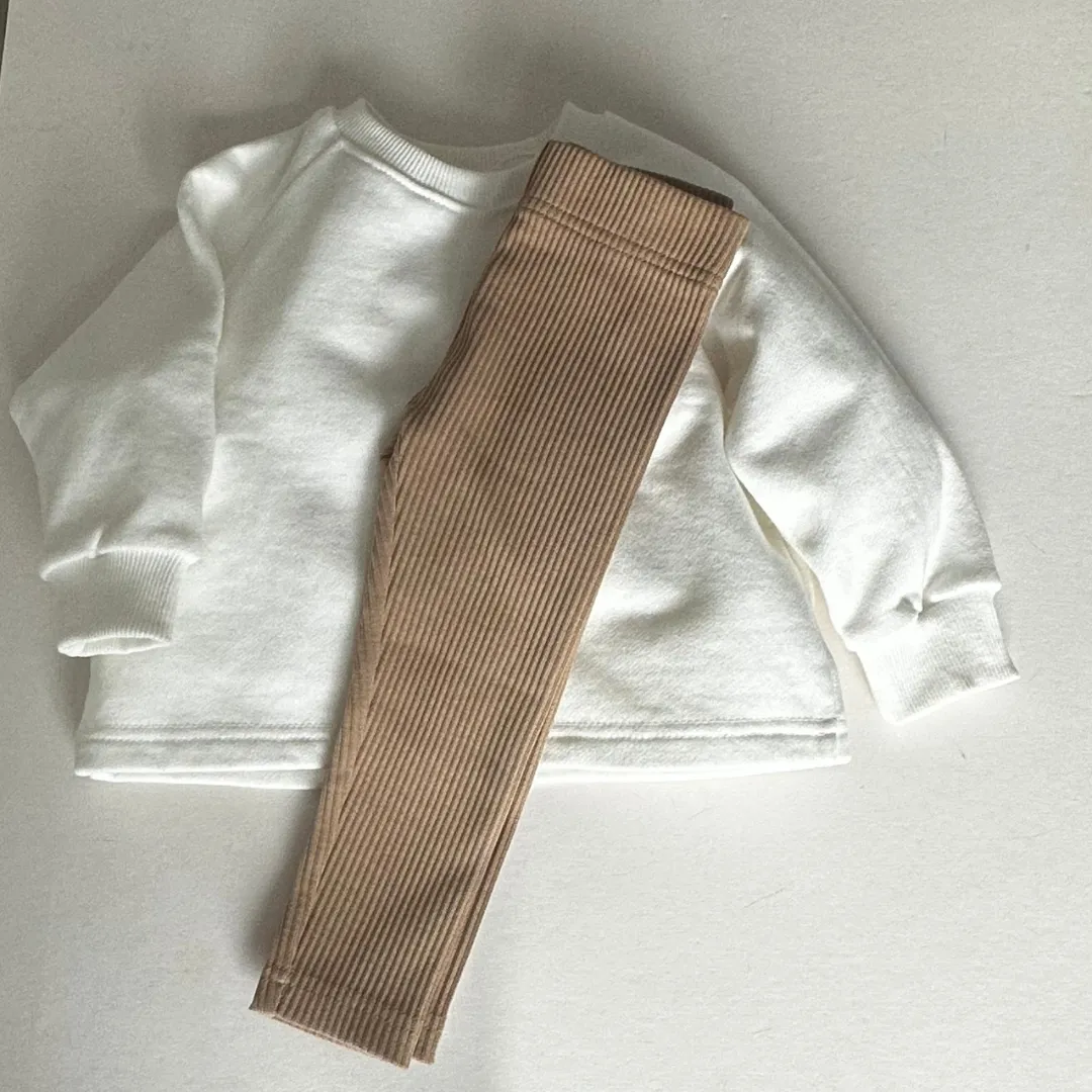 Ribbed Leggings - Beige