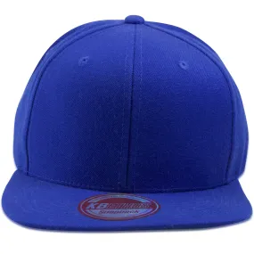 Royal Blue Wool Blend Adjustable Snapback Hat