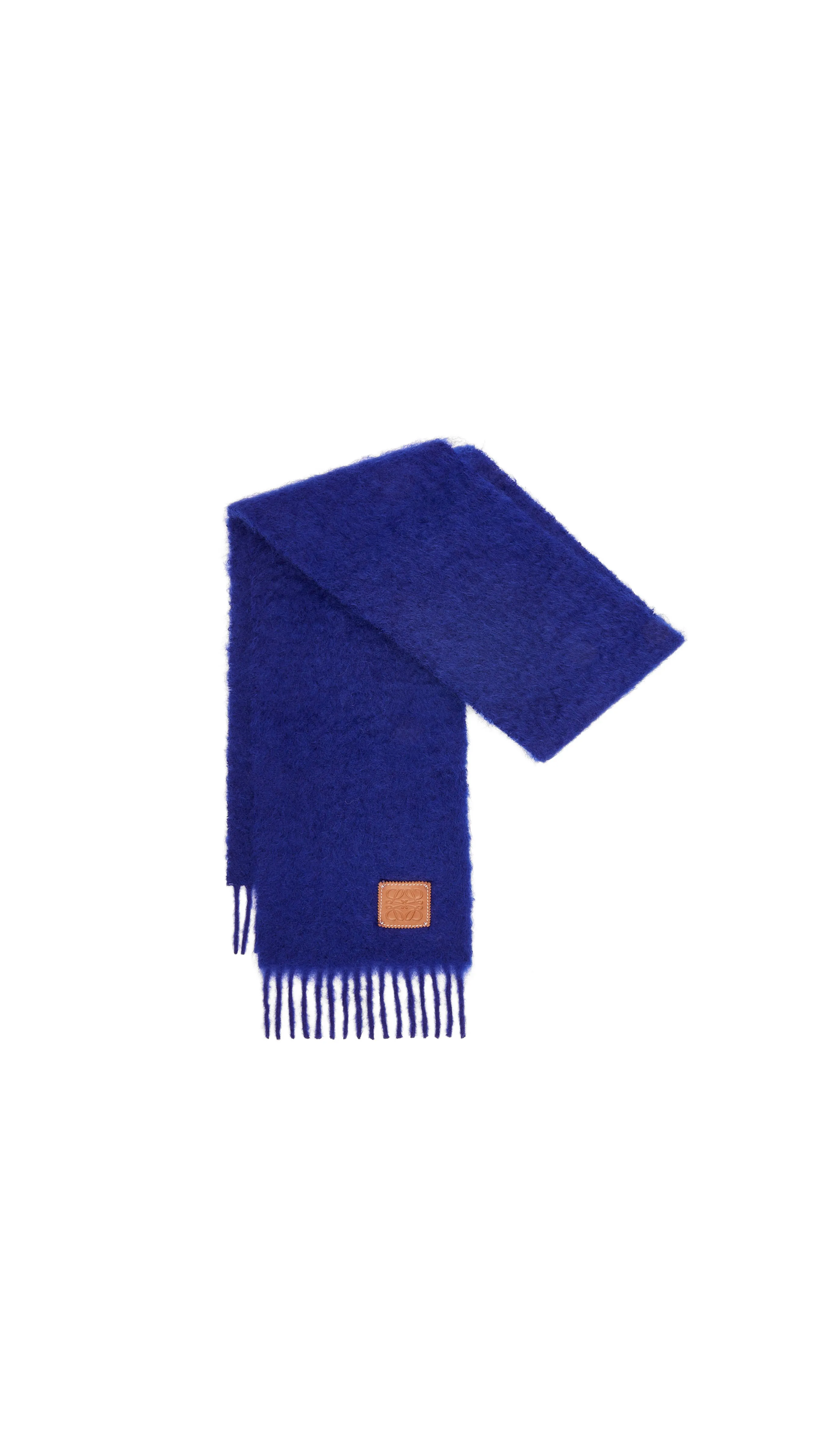 Scarf In Mohair And Wool - Midnight Blue