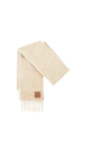 Scarf In Mohair And Wool - White