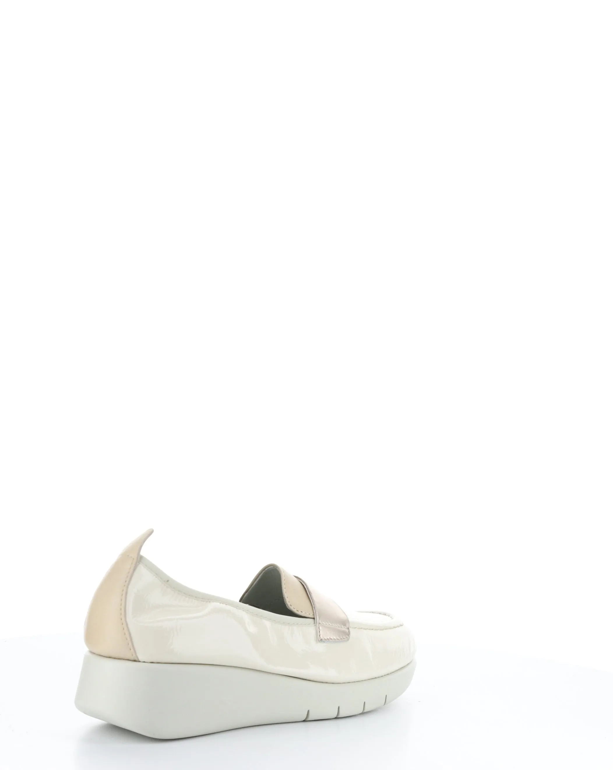 SCREEN MIXED WHITE Round Toe Shoes