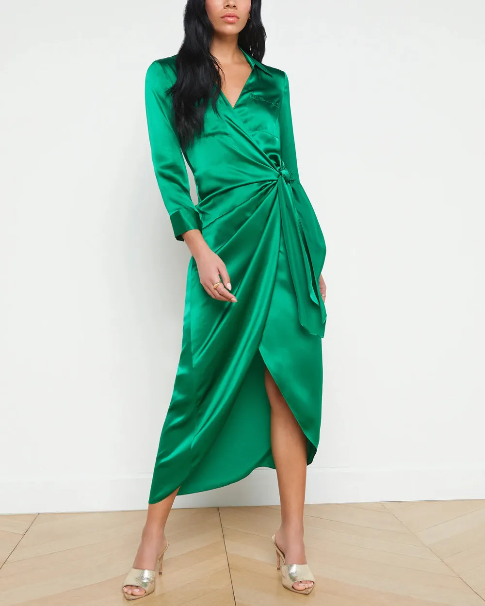 Sea Green Kadi Wrap Dress