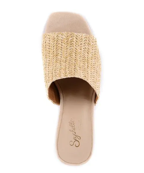 Seychelles Adapt Block Heel Mule - Natural Raffia