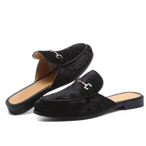 Suede Slip-On Sandals