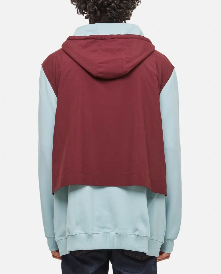 SWEATSHIRT W ZIPPED HOOD