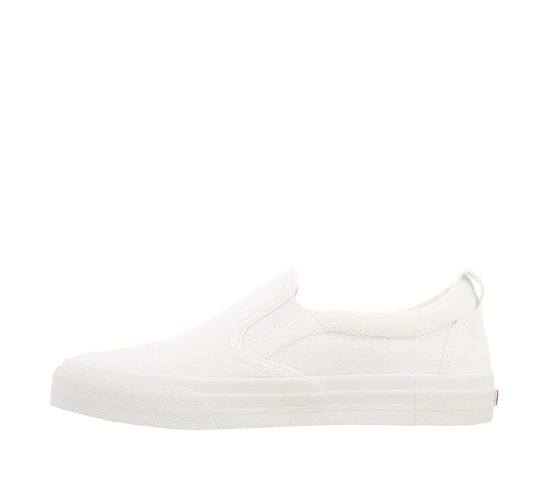 Taos Women’s Rubber Sole Canvas Slip On – White