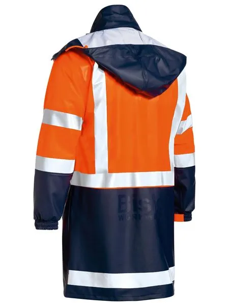 TAPED HI VIS STRETCH PU RAIN COAT