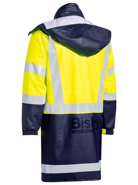 TAPED HI VIS STRETCH PU RAIN COAT