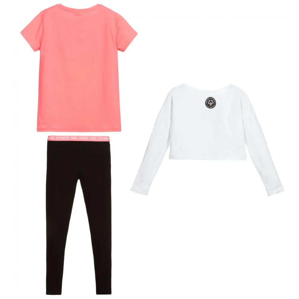 Teen Pink 3-Piece Leggings Set