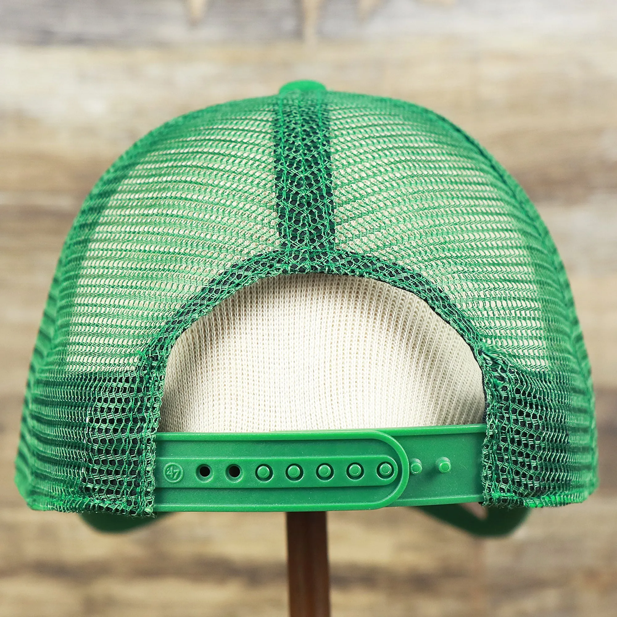 Throwback Philadelphia Eagles Legacy Logo Highpoint Mesh Back Dad Hat | Mesh Back Kelly Green Dad Hat