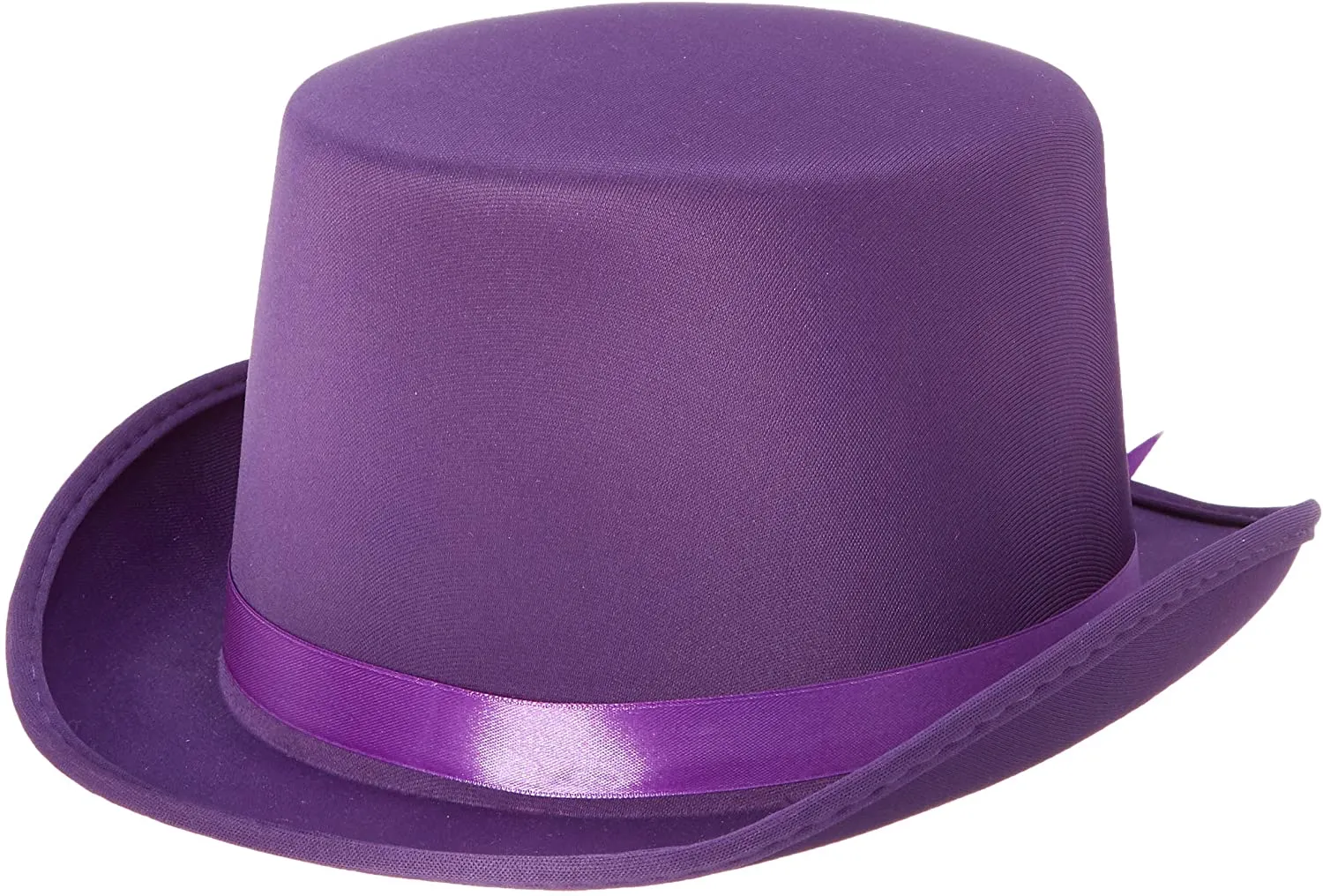 Top Hat Dlx Satin Purple Adult  Magician, Steampunk Costume Accessory