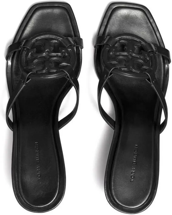 Tory Burch Geo Bombé Miller 55mm leather sandals Black