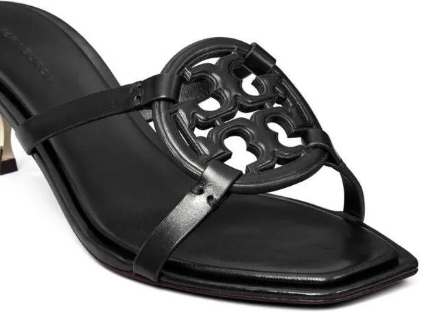 Tory Burch Geo Bombé Miller 55mm leather sandals Black