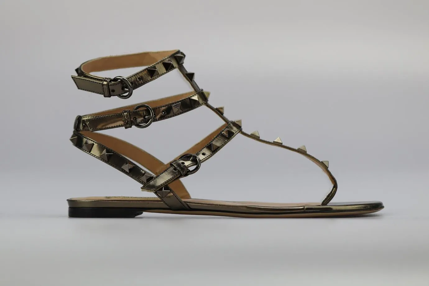 VALENTINO GARAVANI ROCKSTUD LEATHER SANDALS EU 38 UK 5 US 8