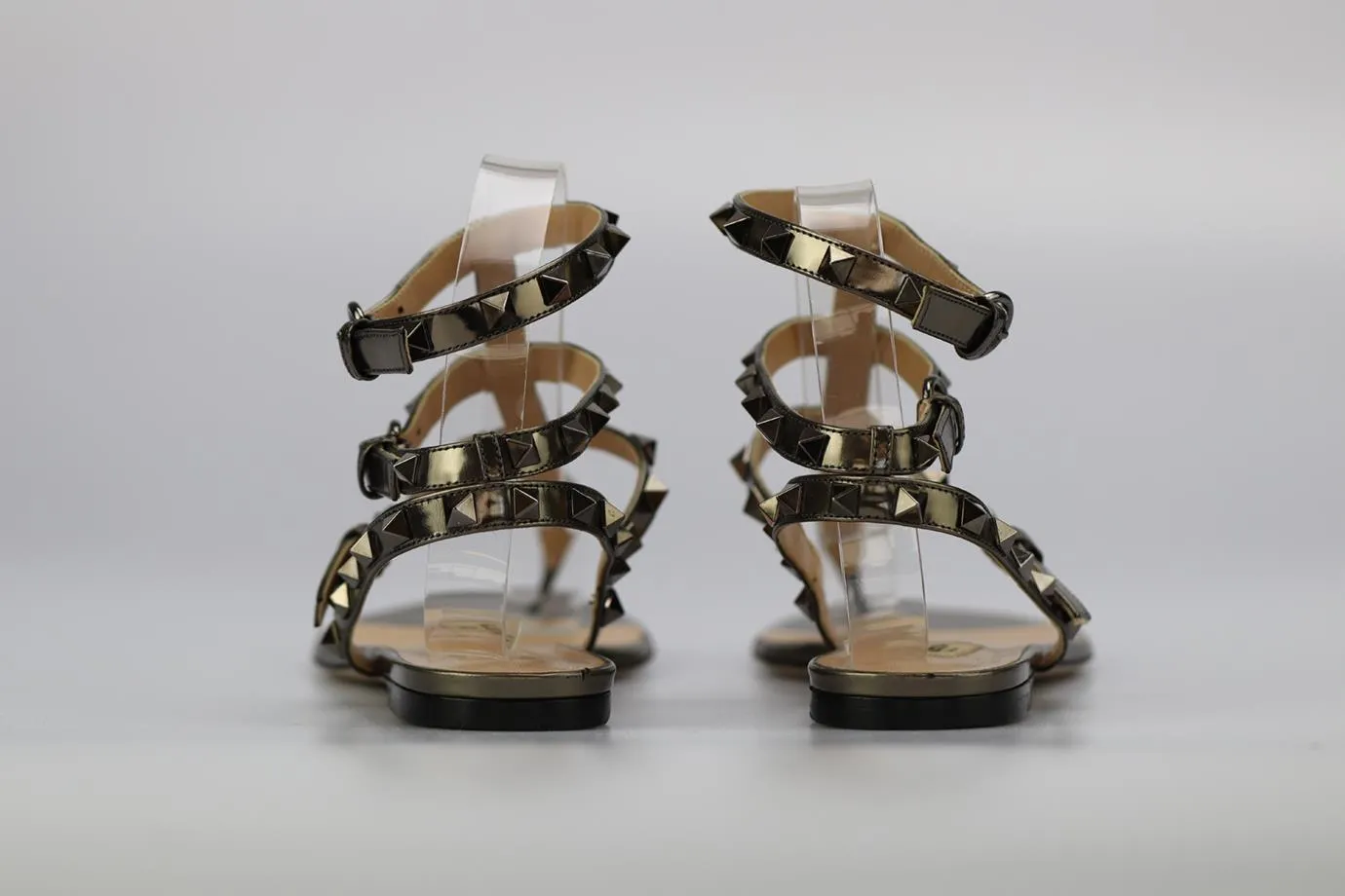 VALENTINO GARAVANI ROCKSTUD LEATHER SANDALS EU 38 UK 5 US 8