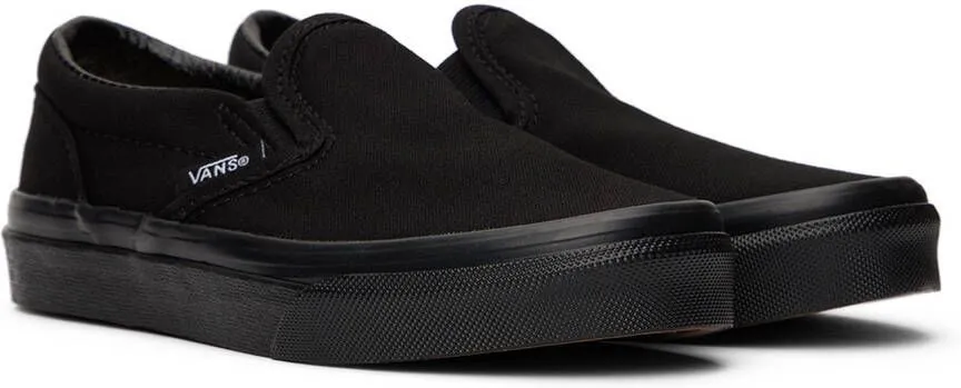 Vans Kids Black Classic Slip-On Little Kids Sneakers