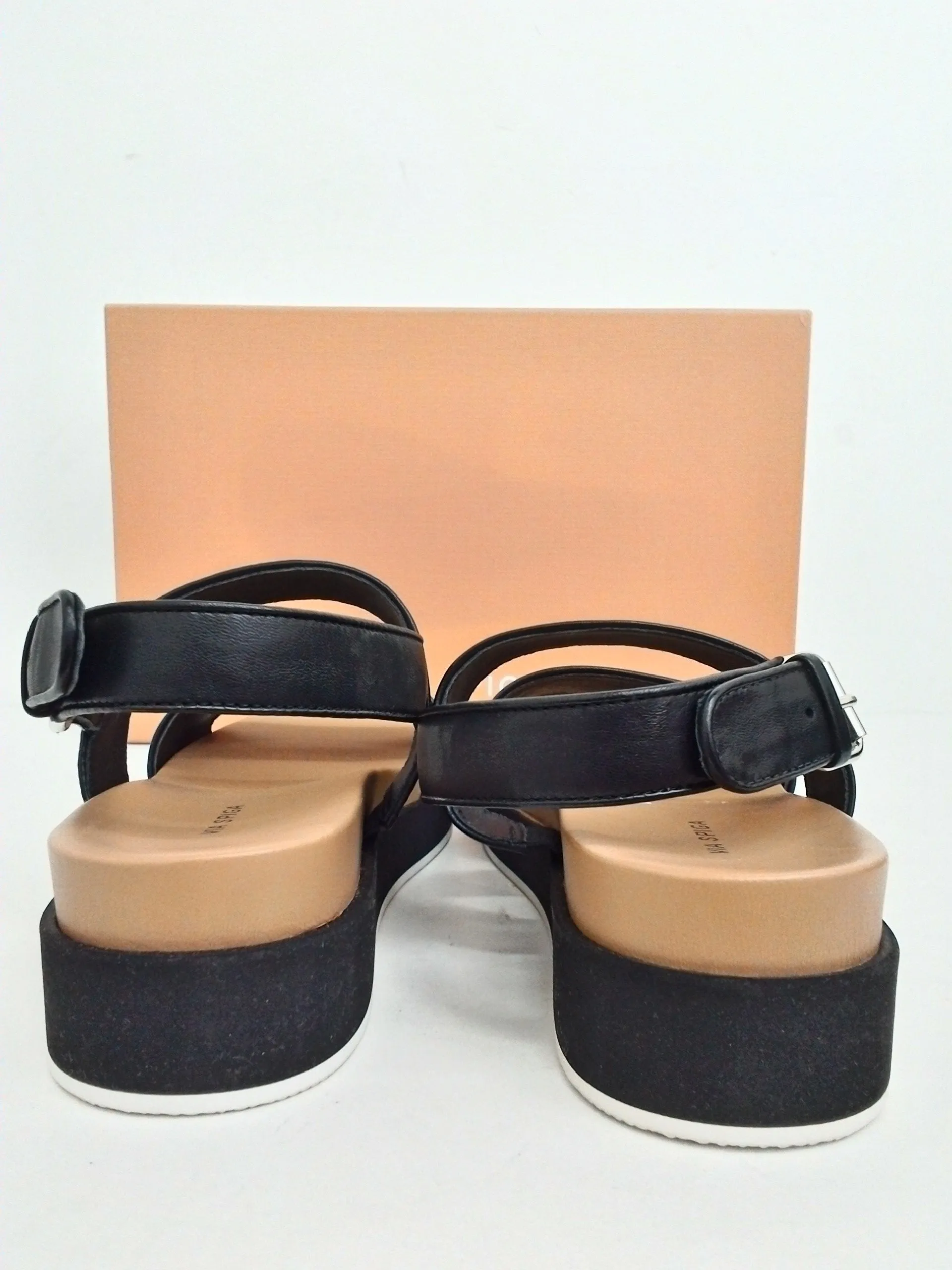 Via Spiga Women's Davi Black Leather Sandals Size 6, 7, 7.5 & 8.5 M