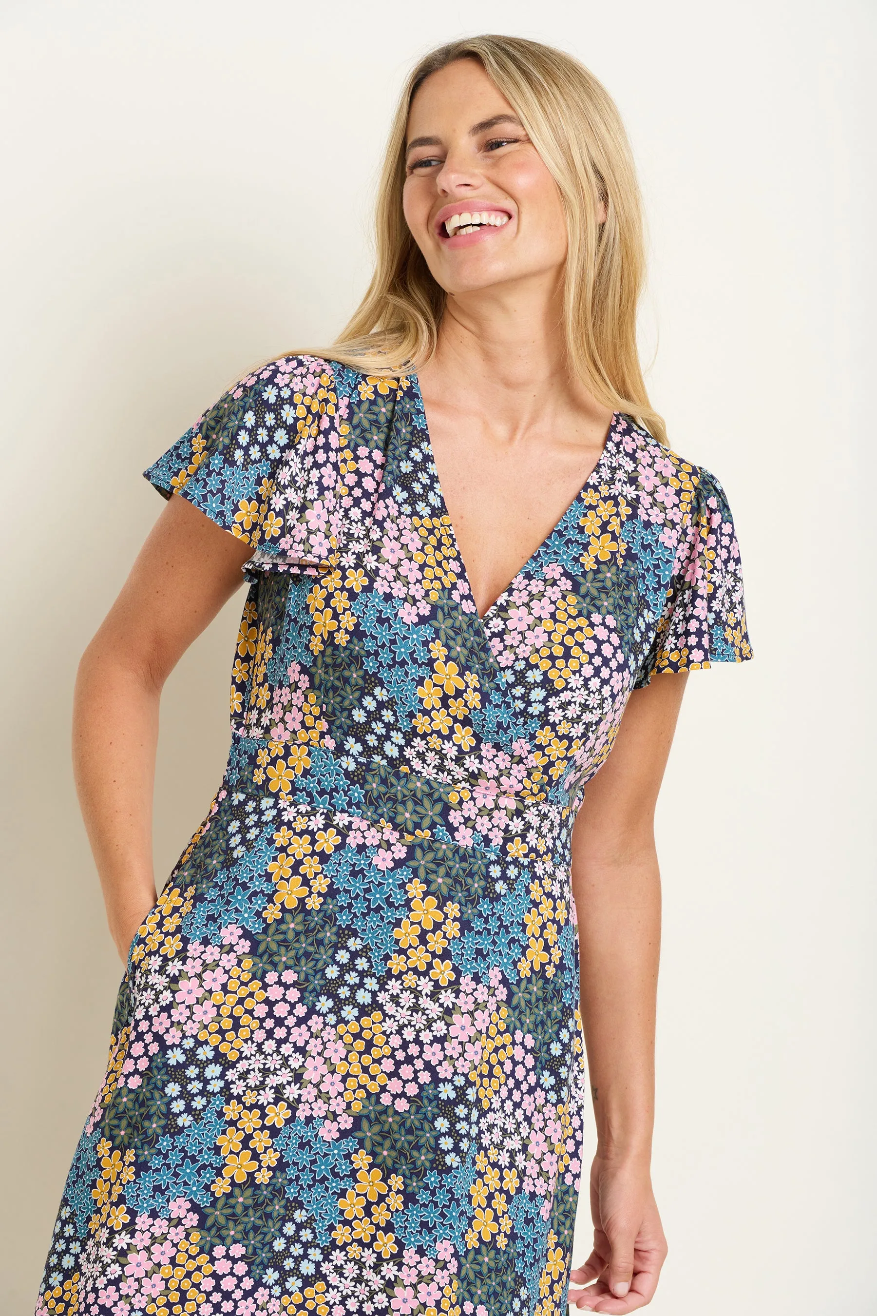 Wildflower Meadow Wrap Dress