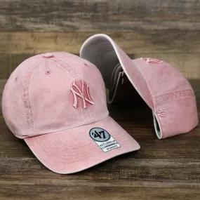 Women’s New York Yankees Gray Bottom Vintage Washed Dad Hat | Vintage Pink Women’s Dad Hat