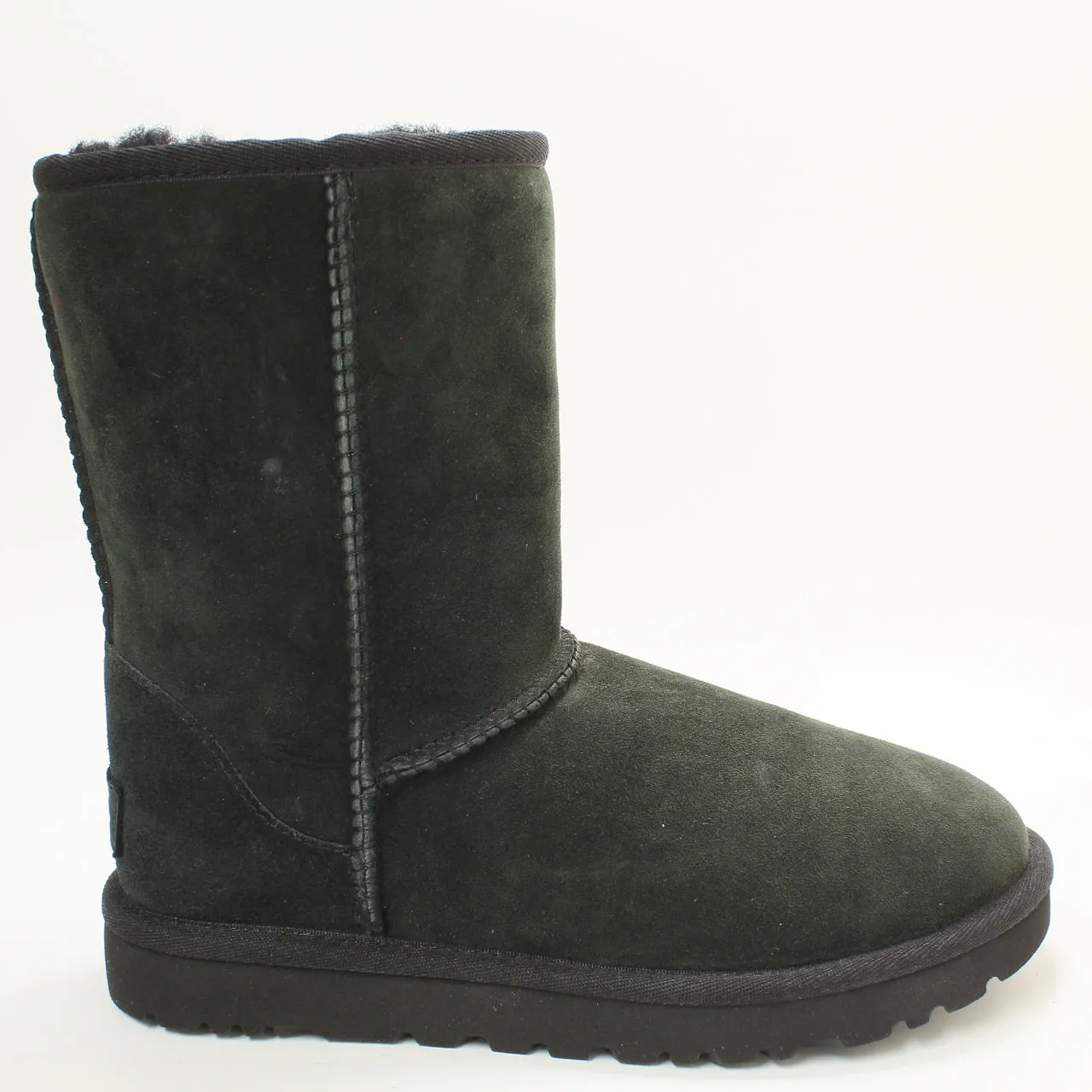 Womens UGG Classic Short Ii Boot Black Suede Uk Size 3