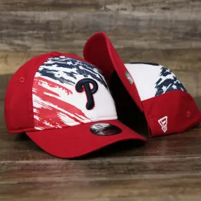 Youth Philadelphia Phillies 2022 4th of July Stars And Stripes 9Twenty Dad Hat | Red 9Twenty